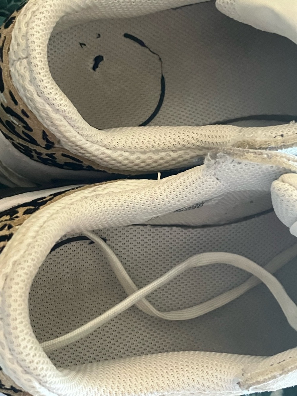 Nike White & Black Air Max Sneakers with Leopard Accent - Picture 13 of 16